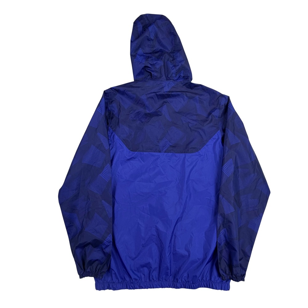 Decathlon Quechua Windbreaker Jacket Men XS Blue Geometric Full Zip Lightweight - Picture 2 of 12